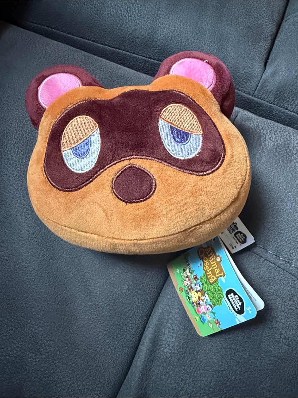 Tom Nook Plush Face Stuffed Animal - Brown Plush Kids Toy
